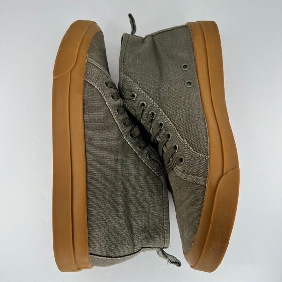 Mutual Weave Mens 016-0231 Freelon Olive Green Hi Canvas Size 11 M Casual Shoes - Picture 7 of 10